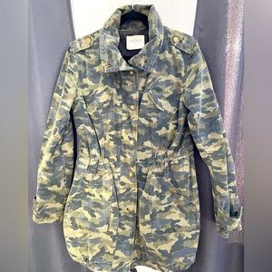 VELVET Cinch Waist Camo Jacket